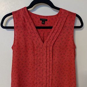 Petite Ann Taylor XSP Pleated Top